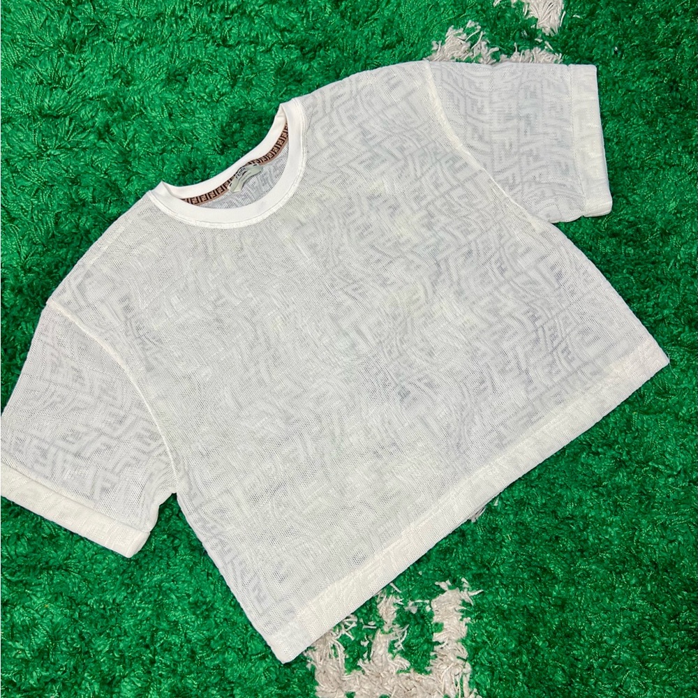 Fendi x Sarah Coleman Fisheye
Mesh Logo T-Shirt 'White'